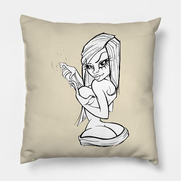 Graffiti babe Pillow by trainwreck911