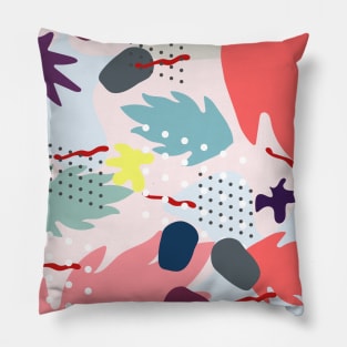 Pink abstract pattern Pillow