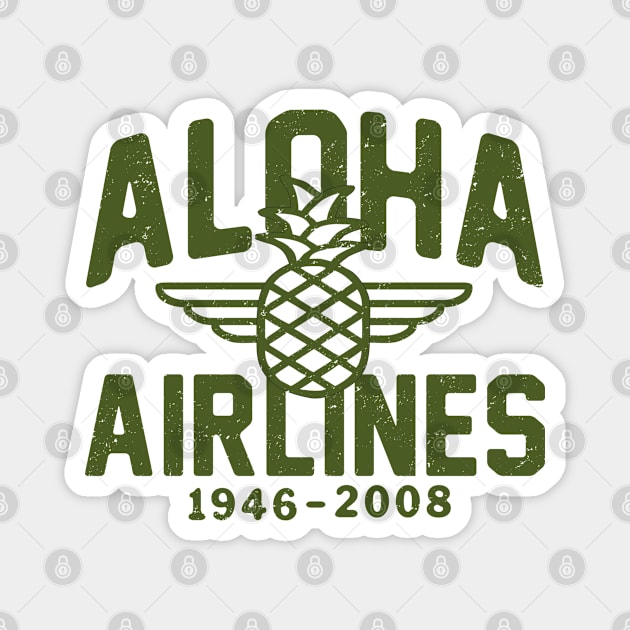 Vintage Aloha Airlines 2 by Buck Tee Magnet by Buck Tee