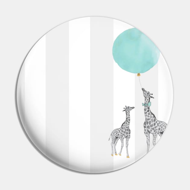 Giraffe and Balloon Pin by crazycanonmom