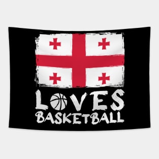 Georgia Loves Basketball Tapestry