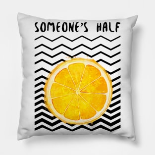 Someone’s Half Orange Slice Pillow