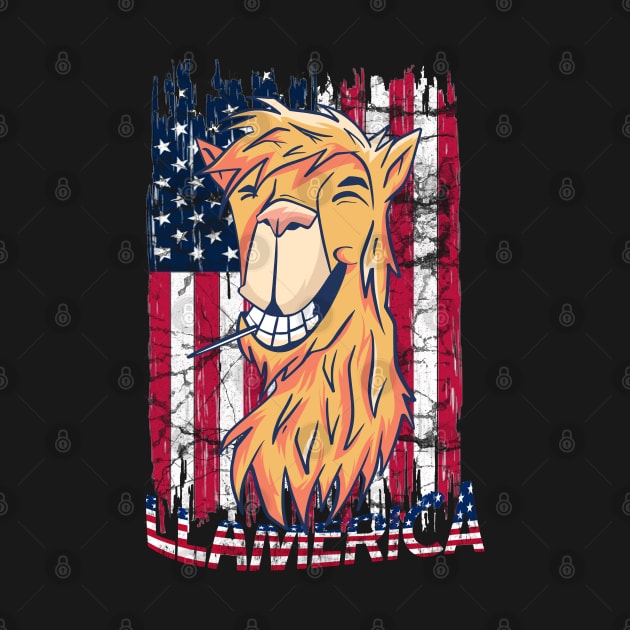 Llamerica funny llama funny alpaca america by JayD World