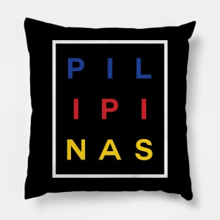 Pilipinas Boxed (Flag Color White) Pillow