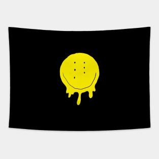 Drippy Six-Eyed Smiley Face, Medium Tapestry