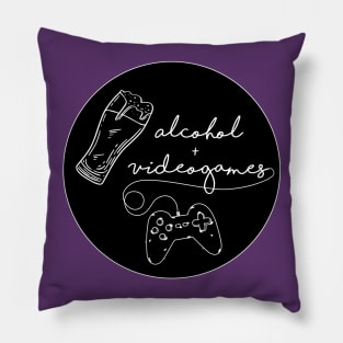 Alcohol + Video Games Pillow