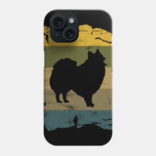 Japanese Spitz Distressed Vintage Retro Silhouette Phone Case