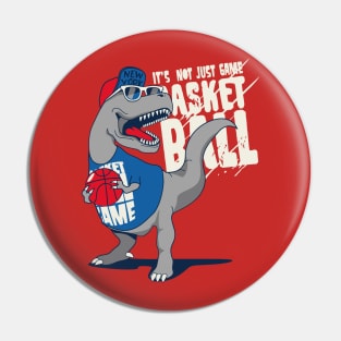 Dinosaur Playing Basketball Pin