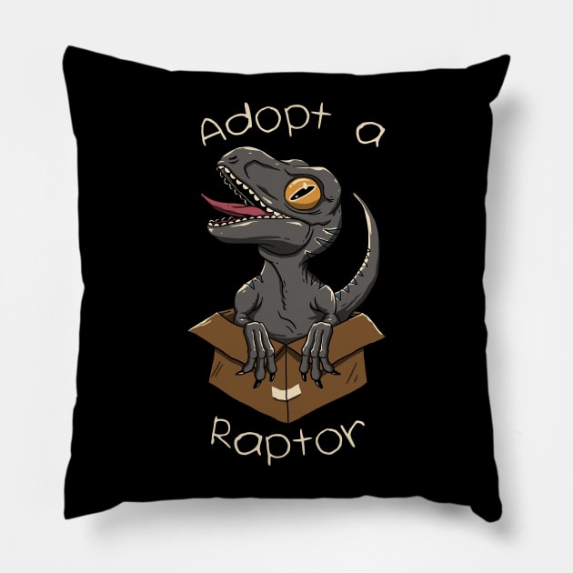 Adopt a Raptor Pillow by Vincent Trinidad Art