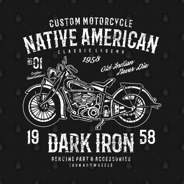 Custom Motorcycle Native American Dark Iron Racing Parts And Accessories by JakeRhodes