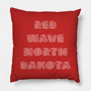 Red Wave North Dakota Pillow