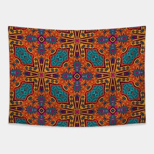 Colorful Oriental Rug Mandala Boho Pattern Tapestry