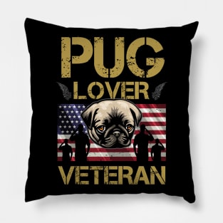 Veteran Pug Lover Pillow