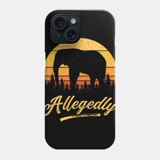 Allegedly Elephant Gentle Giant Tusker Retro Distressed Sunset Phone Case