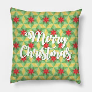 Christmas pattern with red stars Pillow