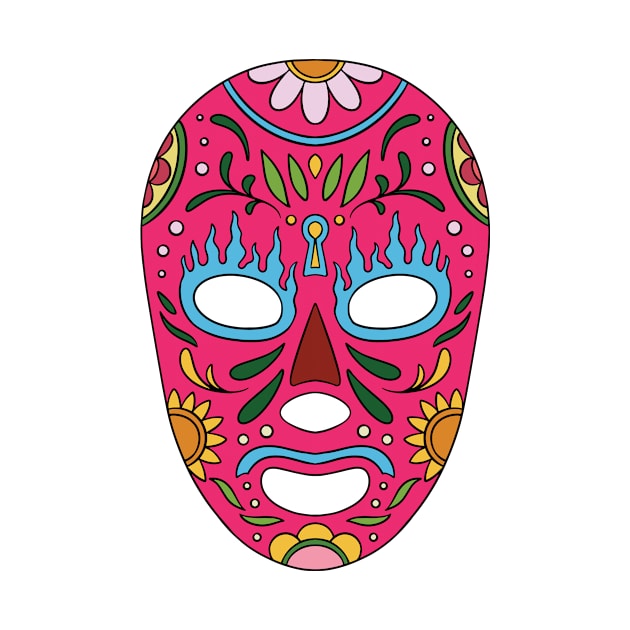 Mexican Wrestling Wrestler Lucha Libre Mask Mexico by mikkashirts