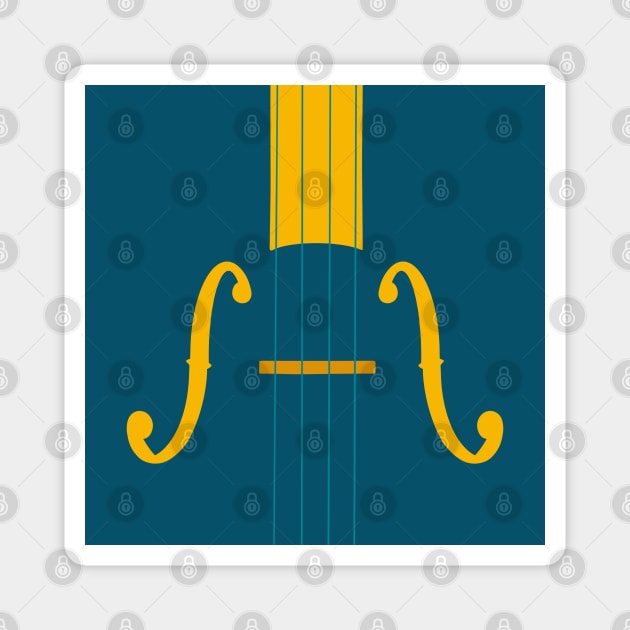 Strings in Golds and Teal Magnet by NattyDesigns