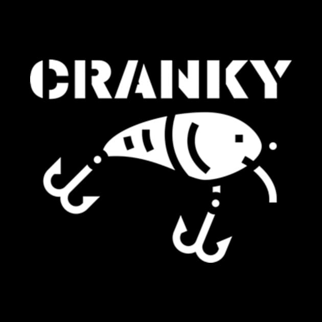 Funny Cranky - Crankbait Fishing Lure Humor Fishermen Meme T-Shirt by Surrealart
