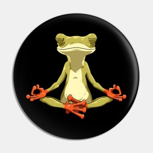 Yoga Frog Meditation - More Stretching Less Stressing Pin