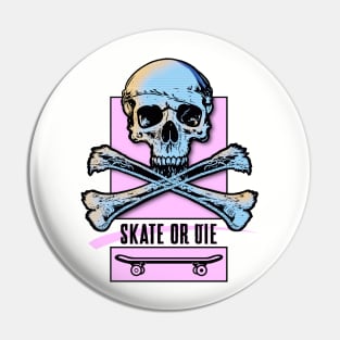 Jolly Roger - Skate or Die Pin