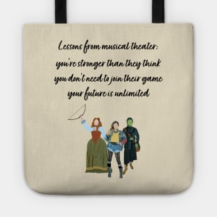 Lessons from Musical Theater - Bea, Janis, and Elphaba Tote