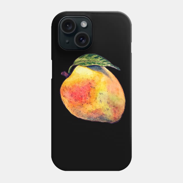 Watercolor Mango Phone Case by AquarellChill