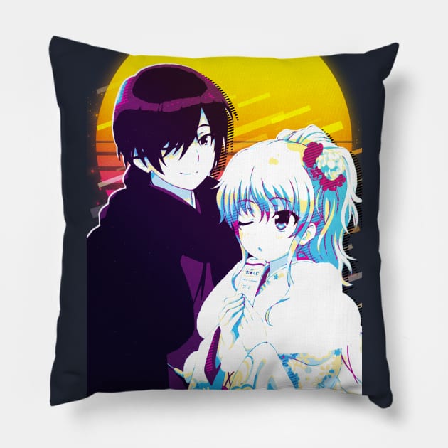 Charlotte - Yuu Otosaka x Nao Tomori Pillow by 80sRetro