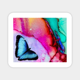 colors and butterfly Magnet