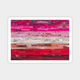 Lesbian Flag Collage Magnet