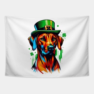 Rhodesian Ridgeback's Saint Patrick's Day Celebration Tapestry