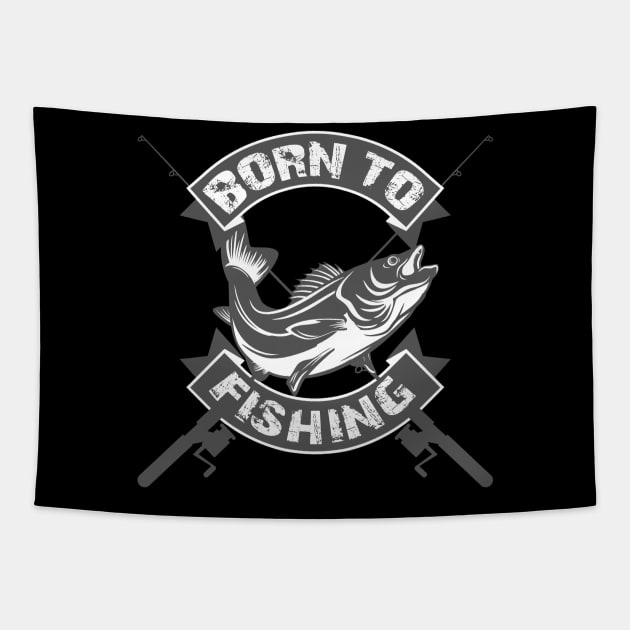 Born To Fishing Tapestry by Purwoceng