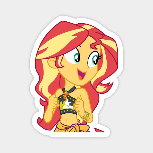 Beach Sunset Shimmer 3 Magnet by CloudyGlow