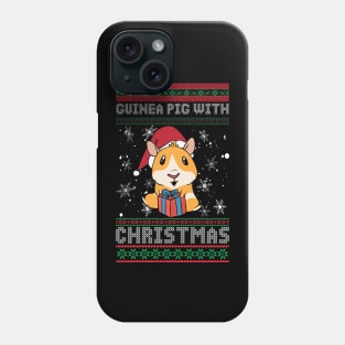 Ugly Christmas Guinea Pig present Funny Santa Pajama Phone Case