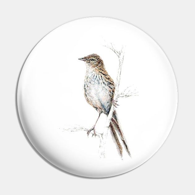 Mr Matata, New Zealand Fernbird Pin by EmilieGeant