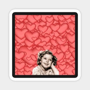 Shirley Temple Hearts Magnet