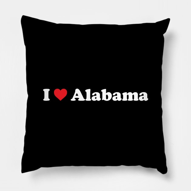 I ❤️ Alabama Pillow by Novel_Designs