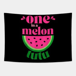 One In A Melon Tutu Watermelon  Family Matching Tapestry