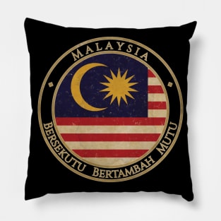 Vintage Malaysia Asia Asian Flag Pillow