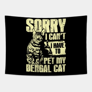 Funny Bengal Cat Lover Gift Tapestry