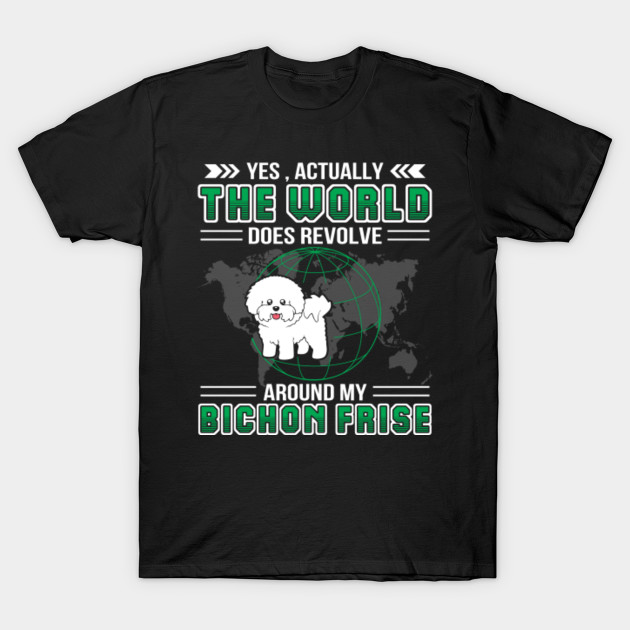 The World Revolve Around My Bichon Frise Funny Bichon Frise Gift