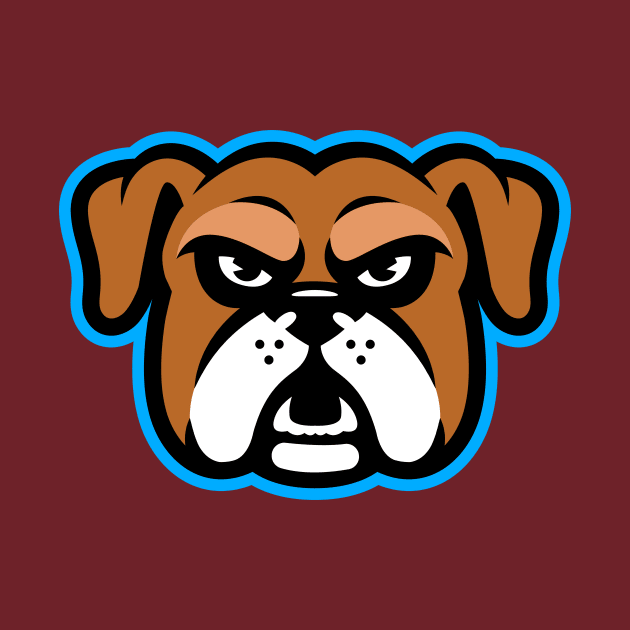 Bulldog Mascot Logo by CC0hort