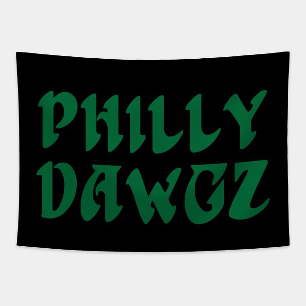 Philly Dawgz, Philadelphia Football team Tapestry by FanSwagUnltd