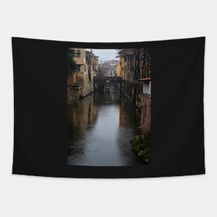 Ponticello over Rio Canal in Mantua, Italy Tapestry