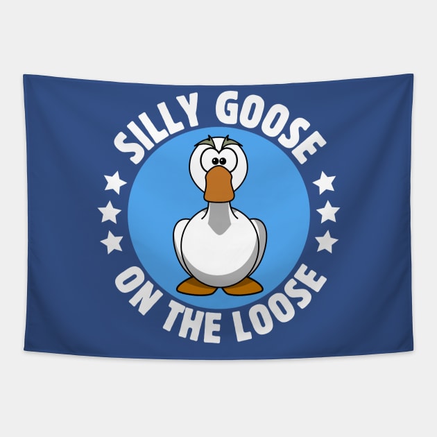 Silly Goose On The Loose Tapestry by Illustradise