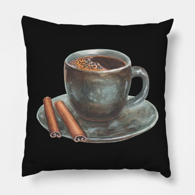 A Cup of Coffee and Cinnamon Pillow by gronly