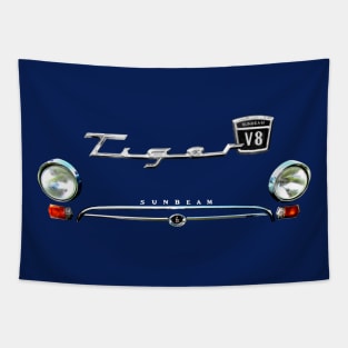 Sunbeam Alpine Tiger MkI classic 1960s British car minimalist grille with logo Tapestry