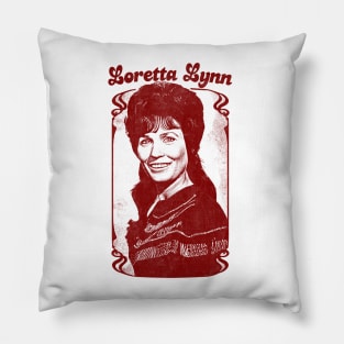 Loretta Lynn // Retro Style Fan Art Design Pillow