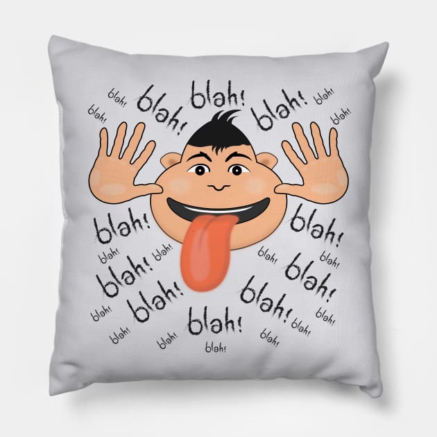 Blah blah blah, it's a bright and funny facial expression. Pillow by be1shop