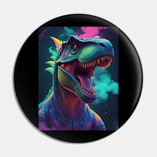 T Rex Dinosaur Head Mixed Colours Pin