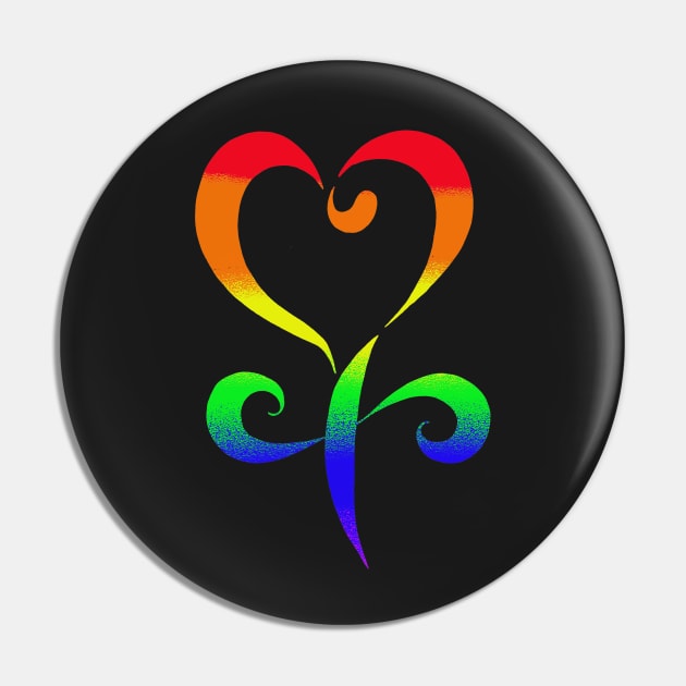 Female Symbol LGBT Rainbow Pride Pin by AdrienneAllen